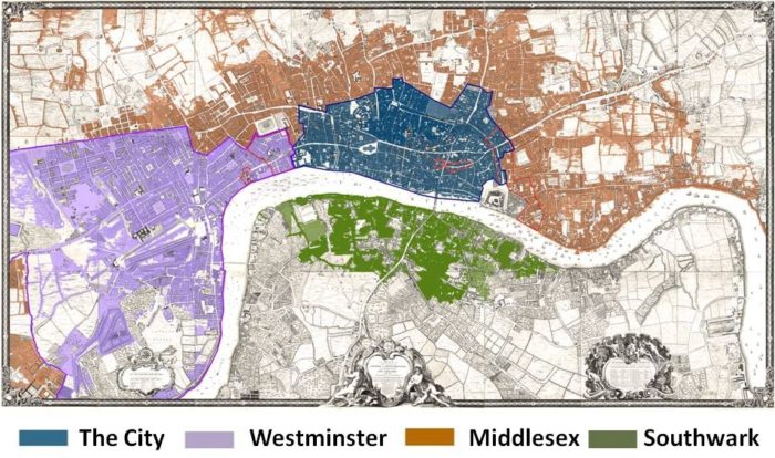 Boundaries of Westminster, Middlesex, and the City